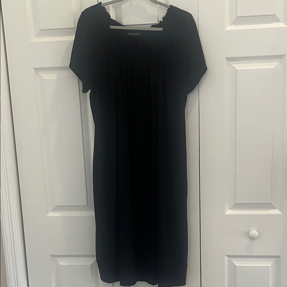 Attitudes by Renee Classic Black Midi Dress